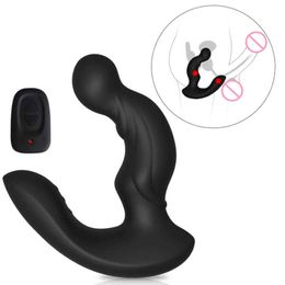 NXY Anal sex toys Silicone Male Prostate Stimulator Massager Anal Vibrator For Men Adult Sex Toys Shop Wireless Butt Plug Full Satisfaction Store 1123