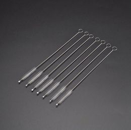 Oversized 20cm-27cm Nylon 304 Stainless Steel Pipe Tube Cleaner Brushes Drink Straws Heavy Duty for Washing Glass Silicone Metal Straws Tea