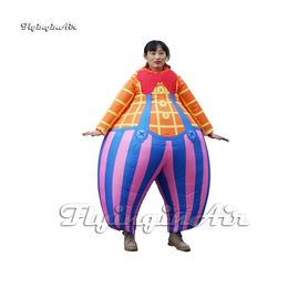 Personalised Jester Clothes Funny Inflatable Clown Costume Parade Performance Blow Up Buffoon Suit For Circus Show