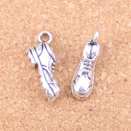 34pcs Antique Silver Bronze Plated football soccer shoes Charms Pendant DIY Necklace Bracelet Bangle Findings 20*10*7mm