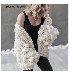 9 colors Street V Neck Ball shape Cardigan Sweater Retro Women Long Sleeve Knitted Knitwear Jumper kleding jerseis mujer femme 210429