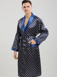 Sleepwear Men's Robe Sets Satin Summer Silk Long Sleeve Bathrobe Shorts Suit 2PCS Nightwear Lounge Wear Homewear Plus Size Male