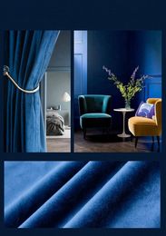 Curtain & Drapes Luxury Italian Velvet Curtains For Living Room Bedroom Soft Solid Color Blackout Window Treatments Custom Made