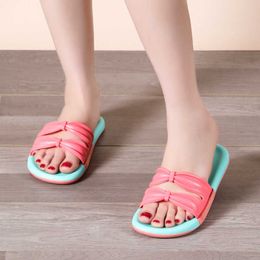 Women Bowtie Beach Jelly Shoes Female Casual Open Toe Slippers 2021 Ladies Home Slide Summer Women's Flats Woman Shoes Plus Size Y0731