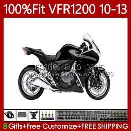 Injection Body For HONDA VFR1200F Crosstourer VFR 1200 RR CC F 10-13 76No.1 VFR1200X VFR-1200 VFR1200 10 11 12 13 VFR1200RR 2010 2011 2012 2013 OEM Fairing Gloss Black