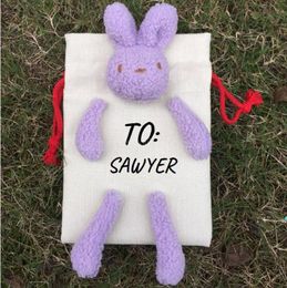 3d Easter Sublimation Rabbit Egg Sack Small Kids Personalized Easter Gift Candy Bag With String Home Festival Supplies 15W*22Hcm CCF13853