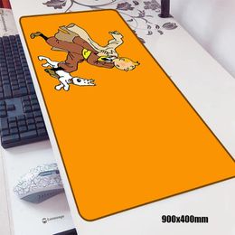 kawaii pc accessories UK - Mouse Pads & Wrist Rests Large Pc Mats The Adventures Of Tintin Mause Pad Mousepad Gamer Rug Kawaii Accessories Non-slip Mat Mausepad Gaming