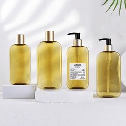 Liquid Soap Dispenser Square Shape Refillable Bottles Hand Press Empty Travel Portable Oil Shower Gel Lotion Storage Bottle