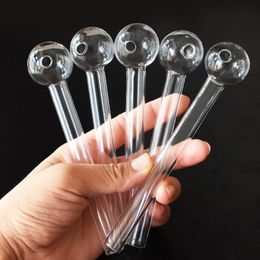 14cm Lengthen 3cm Diameter Ball Clear Glass Oil Burner Pipe Oil Nail Burning Jumbo Concentrate Pipes Thick Transparent Great Smoking Tubes Accessories Wholesale