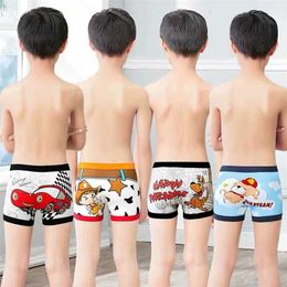 6pcs/lot Kids Underpants Baby's Cute Cartoon Ventilate Underwear Boxer Boys Pure Cotton Soft Boxers 2-10Y 211122