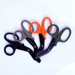 18.3*9.2 cm Gear Tactical Rescue Scissor Trauma Gauze Emergency first aid scissors Outdoor Paramedic Hand Tools ZWL136