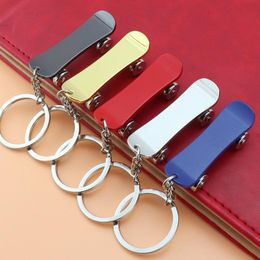 DHL metal key chain scooter Fidget toys skateboarder's portable finger skateboard toy Christmas present