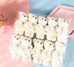 Mini Bear Stuffed Animals Plush Doll With Clothes Toys for Decoration Birthday Wedding Christmas Party Favours Supplies Charm DIY Decor