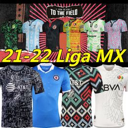 -21/22 3xl Cruz Azul Liga MX Futebol Jerseys 2021 2022 Club América Santos Laguna Xolos de Tijuana Camisas de Futebol Camisa Romo Pineda Giovani Pré-Match Pre-Match All Star