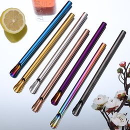 304 Stainless Steel Drinking Straws Portable Summer Milk Tea Smoothie Straw Creative kitchen Bar Counter supplies T9I001207