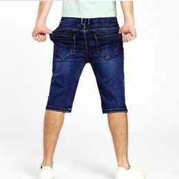 высокая талия короткие жан
 Скидка Шорты джинсы мужчины с высокой талией прямые короткие брюки летняя повседневная одежда большая распродажа тонкий велосипед парня джинс голубые карман