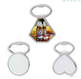 Heat Transfer Metal Beer Bottle Opener Sublimation Blank Openers DIY Corkscrew Household Kitchen Tool 3 style Kitchens Tools DD119