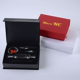 Nector Collector 10mm Joint Hookahs Mini Oil Dab Rigs Titanium Nail Tips NC Kits With Gift Box Straw Smoking Pipes NC01