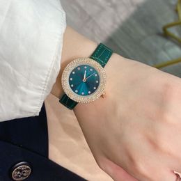 Fashion Brand Watches Women Lady Girl Crystal Style Leather Strap Quartz Wrist Watch AR52