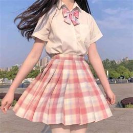 Japanese collection orthodox JK square skirt in student uniform suit gentle one knife sailor pleated 210629