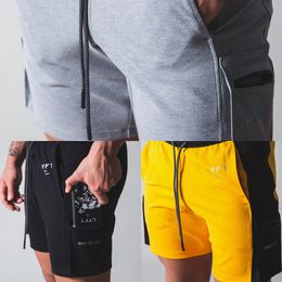Side Pocket Japan&UK Summer Brand New Fitness Sport Shorts Men Running Shorts Training Exercise Jogging Short Pants Joggers X0628
