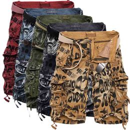 Summer Large Size 29-40 Loose Mens Military Cargo Shorts Army Camouflage 210716
