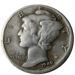 US Mercury Head Dimes 1942/1-P-D Silver Plated Promotion Copy Craft Factory Price nice home Accessories Coin