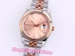 classic New Automatic Mechanical Men Sport Watch Rose Gold Stainless Steel Sapphire Wristwatch Male Date Clock waterproof 40mm