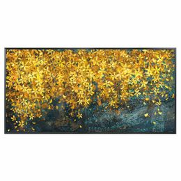 Home Decoration Wall Art Modern Abstract Flower Oil Painting on Canvas Hand Painted Pictures for Sofa,Living Room Decor No Frame