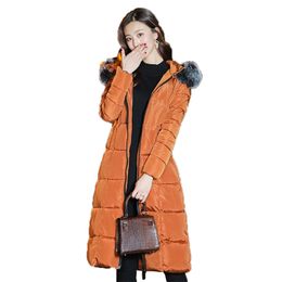 Parka coat women white red black plus size loose top autumn winter long sleeve fashion thick warmth clothing LR580 210531