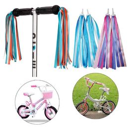 2Pcs 30cm Colourful Bike Bicycle Cycling Tricycle Handlebar Tassels Kids Girls Boys Streamers Scooter Parts