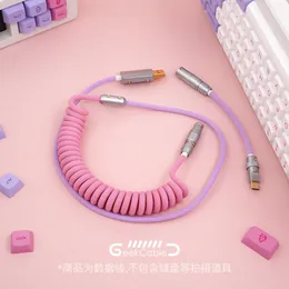GeekCable Handmade Customized Mechanical Keyboard Cable Data Cable For Leopold Theme Keycap Line Nana Colorway Multiple Plug