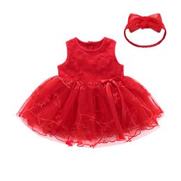 Children Baby Girls Tutu Princess Bowknot Sleeveless Flower Clothes Dresss Q0716