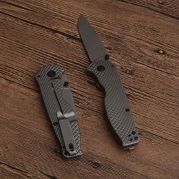 Outdoor Survival Fold Knife D2 Stone Wash Drop Point Blade 6061-T6 Handle EDC Pocket Folding Knives