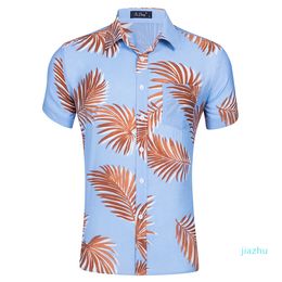 27 Designs!!! T-shirt men Summer Beach Short Sleeve Cotton Tropical Style holiday Floral Print Tees polos shirts short-sleeved polos shirts