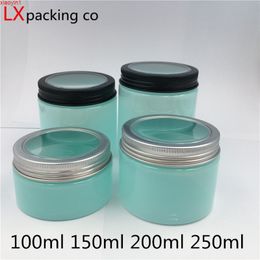 10 Pcs 100 150 200 250 Ml Light Blue Plastic Jars Cosmetics Pack Empty Small Bottle Spice Candy Storage Container Free Shippinggoods
