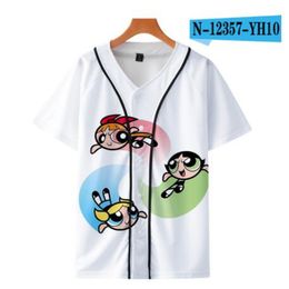 Summer Fashion Tshirt Baseball Jersey Anime 3D Printed Breathable T-shirt Hip Hop Clothing 057