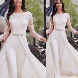 Dubai Country Prom Dresses Hose Anzüge A Line Royal Navy High Split Long Sleeve Formale Party Gowns Jumpsuit Celebrity Kleider 2020