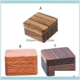 Packaging & Display Jewelryhigh Quality Men Suit Wooden Cufflink Gift Box Wood Jewelry Keepsake Storage Pouches Bags Drop Delivery 2021 Bfp