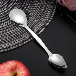 304 Stainless Steel Two-headed Baby Dredging Spoon Fruit Digging Spoon Scraping Kiwi Digging Cold Dishes Tool