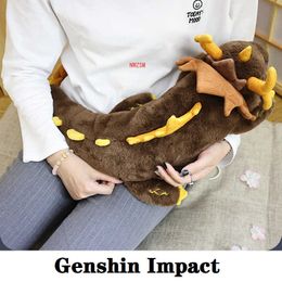 Rock King Zhong Li Cosplay Game Genshin Impact Plush Doll Anime Project Soft Pillow Stuffed Toy Kids Gift Halloween Xmas Dragon Y0913