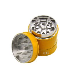 Tobacco Smoking Herb Grinders three Layers Zinc Grinder 100% Metal dia 40mm have 3colors With Clear Top Window Lighting Other Accessories