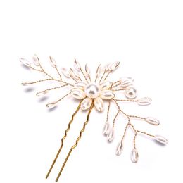 Hair Clips & Barrettes Pearl Rhinestone Pins Flower Pin Stick Wedding Hairpins Women Head Piece Bridal Acc