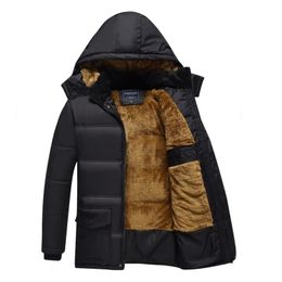 Men Jacket Coats Thicken Warm Winter Windproof Jackets Casual Mens Down Parka Hooded Outwear Cotton-padded Jacket 211129