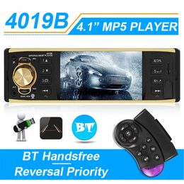 4019B 1din Car Radio 4.1" Bluetooth Autoradio Stereo MP5 Player AUX USB FM Backup Camera Auto Audio Multimedia