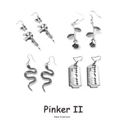 25 Style Earrings for Women Girls Drop Dangle Snake Rose Blade Gun Teens Charm Gift Accessories Party Jewellery Simple