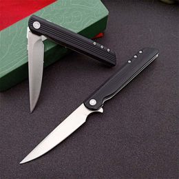 Specail Offer 3810 Flipper Folding Knife 8Cr13Mov Satin Blade Nylon Plus Glass Fibre Handle EDC Pocket Knives With Retail Box Package