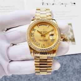 montre de luxe Mens Automatic Watch 36MM Stainless Steel Wristwatches women waterproof Luxury brand gold watches for men262i