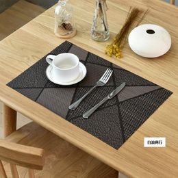 Mats & Pads 4 Pcs/set PVC Heat Resistant Mat Dining Placemat Drying For Dishes Rug Bowls The Kitchen Table