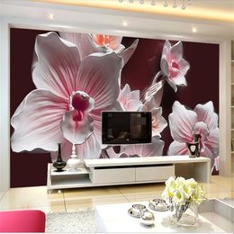 3D flower embossed background wall modern minimalist style custom wall mural wallpaper Papel de parede